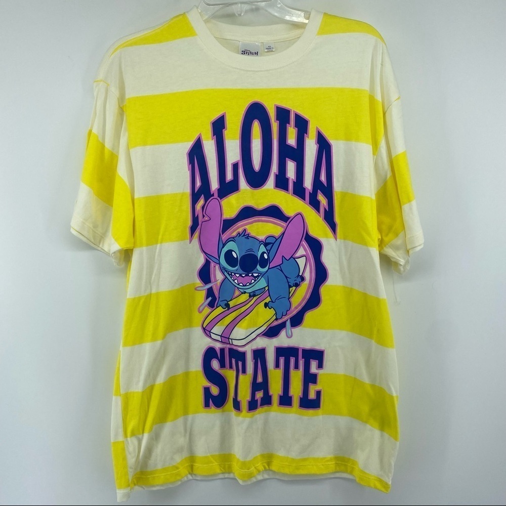NWT Disney Stitch Sz SM Aloha State Striped